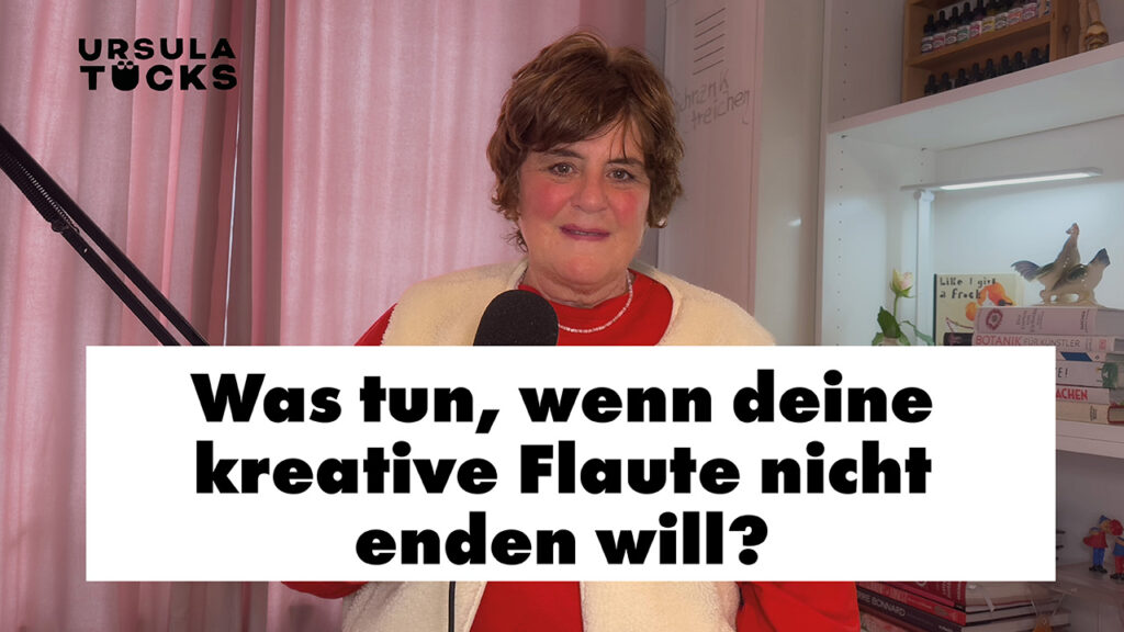 Podcastfolge vom Podcast Kreativitätä leben von ursula Tücks. Heute geht es um die kreative Krise.